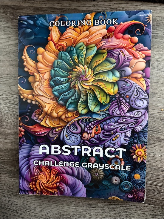 Colouring Book Other - Abstract Challenge Grayscale Coloring Book - Multicolor